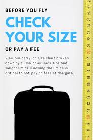 View Our Carry On Luggage Size And Weight Chart Trying To