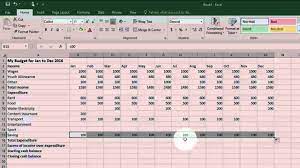 Constructing A Simple Cash Budget Using Xl - Youtube