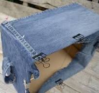 Simple DIY Storage Box Using Denim (Ikea Pingla Hack ...