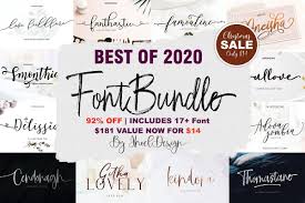 If you're looking for a different type of a font to make your design stand out, a cursive font can be a great choice. Best Of 2020 Font Bundle In 2020 Font Bundles Diy Valentine S Gifts For Her Fonts