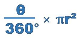 Image result for area of a sector formula