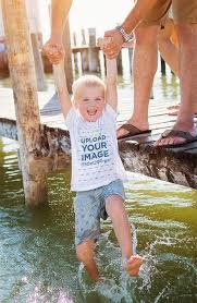 Download Placeit T Shirt Mockup Featuring A Happy Kid Playing With His Father At A Lake Shirt Mockup Tshirt Mockup Happy Kids