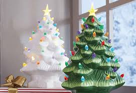 Beautiful christmas tree decorating ideas: Walmart Is Selling These Adorable Pre Lit Ceramic Christmas Trees For Just 25
