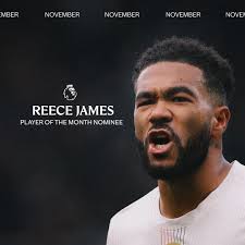 Our skipper. Reece James has been nominated for the #PL Player of the Month  for November. 👏