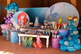 Little Mermaid Dessert Table Prettymyparty Littlemermaid Littlemermaidpartyideas Littlemerm Little Mermaid Birthday Mermaid Birthday Party Mermaid Birthday