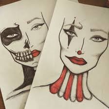 A Couple Of Simple Halloween Face Charts Halloween Clown