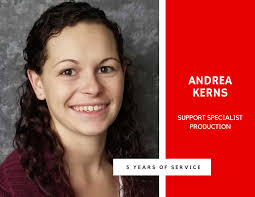 Congratulations Andrea Kerns! She has been sharing her smile and her talent  with RTC for 5 years. We are so blessed that you chose RTC!