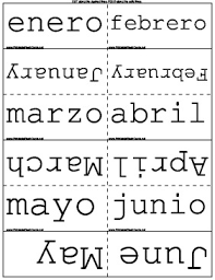 The names of the months of year in english and spanish are similar because they come from the age of the roman empire. Spanish Months And Days Flash Cards