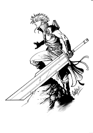 Cloud strife's initial weapon in final fantasy vii, it is a large and rather simple greatsword. Final Fantasy 116629 Video Games Printable Coloring Pages