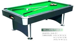 Mensions Of Pool Tables What Size Is A Table Billiard Sizes