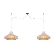 With a variety of materials and designs, viet trang's lampshades have their own unique characteristics that make us different in the handicraft industry. Khalahari Small 2 Lampshade Natural Rattan Suspension Lamp