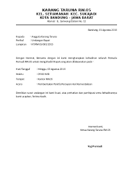 Karang taruna merupakan organisasi pemuda tingkat wilayah. Contoh Surat Undangan Karang Taruna