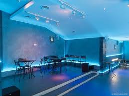 Strip Lights Illuminating The Room From The Floorboards Using Lumilum Rgb Strip Lights Set To Light Blue Awesom Led Strip Lighting Arch Light Light And Space