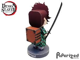 Demon Slayer Tanjiro Kamado Papercraft Paperized Crafts Paper Toys Paper Crafts Princess Paper Dolls
