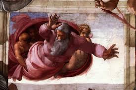 6 Michelangelo Portrays God Using Foreshortening God Is Facing Us Laying Forward Which Causes His Body To Look Michelangelo Paintings Sistine Chapel Sistine