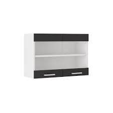 Découvrez la sélection de buffet, armoire ou colonne de cuisine, étagères avec vitrine, desserte, meuble avec tiroirs, etc. Ultra Meuble Haut De Cuisine L 80 Cm Noir Cdiscount Maison