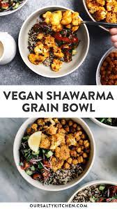 Cauliflower Shawarma Grain Bowl Video Vegetarian Recipes Healthy Recipes Vegan Recipes