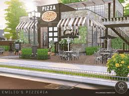 Emilio Pizzeria Shop For The Sims 4 Casa Sims Casas The Sims 4 Lotes The Sims 4