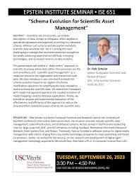 EPSTEIN INSTITUTE SEMINAR ▫ ISE 651