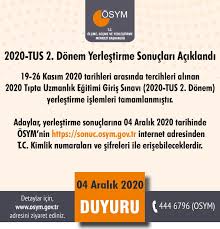 Ygs sınav sonuçları için meraklı bekleyiş sona erdi. Osym On Twitter 2020 Tus 2 Donem Yerlestirme Sonuclari Aciklandi Https T Co Trdljmsyvh