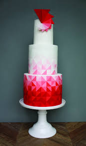 Ombre Triad Cake Tutorial Cake Masters Magazine Geometric Cake Macaroon Wedding Cakes Cake