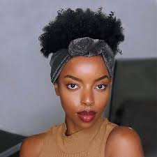 No matter if the hair is cropped close to the head or down to the shoulders, shorter curly hair can easily be controlled with. Amazon Com Nicelatus Natural Head Wrap Wig Black Hairstyles Synthetic Curly Hair Wigs With Bling Bling Headband Short Afro Wig Girls Short Hairstyles J253 Beauty