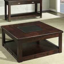 Wood and glass coffee table, dark walnutby walker edison. Need Square Coffee Table Wish This Didn T Have The Weird Black Glass In The Middle Coffee Table Square Coffee Tables Living Room Rustic Square Coffee Table