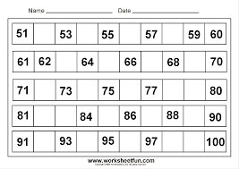 With this easy missing number worksheet, kids will practice counting and math. Tracing Numbers 1 50 Worksheets For Kindergarten Preschool Worksheet Gallery