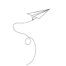 Pin By Louise On Tattovering In 2020 Line Art Drawings Paper Plane Tattoo Airplane Drawing