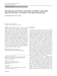 Pdf Parenting Stress In Mothers And Fathers Of Toddlers With Autism Spectrum Disorders Associations With Child Characteristics