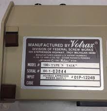 If there is, you'll have to wait. Votrax Type N Talk Text To Speech Synthesizer Sc 01a Apple Ii Trs 80 H89 1902119980