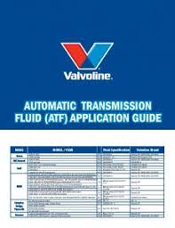 Atf Conversion Chart Transmission Fluid Application Guide
