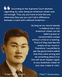 Today, we honor Japanese American civil rights activist Fred T. Korematsu. Fred  Korematsu stood up to the US government's incarceration of over 120,000  people of Japanese ancestry living