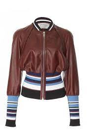 Juditta Leather Bomber By Sportmax Leather Bomber Jacket Women Bomber Jacket Women Fashion