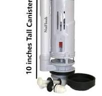 10-Inch Top button Dual Flush Valve for 2.5-Inch Two Piece Toilets - NuFlush