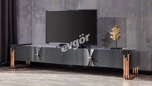 Vicenzo Metal Tv Unitesi Modelleri Fiyatlari Evgor Mobilya Luxury Rooms Tv Decor Bedroom Interior