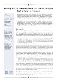 Book titles, and the number of chapters… (old testament). Pdf Reading The Old Testament In The 21st Century Using The Book Of Jonah As Reference
