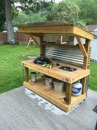 Align the edges with attention, drill pilot holes and insert 3 1/2″ screws. Diy Grill Station Ideas To Make Your Grilling Easier