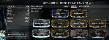 Ok the limbo theorem is a quest mostly involving archwing missions and excavation missions you need an archwing for this quest. Warframe Build Guide Limbo Keengamer