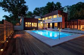 If you don't carefully consider your options, you might end up if you can't choose from the countless pool deck ideas you've seen, why not try them all? Modern Wooden House With Pool Novocom Top