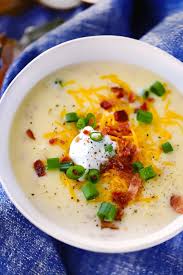 This Instant Pot Potato Soup Has All The Taste Of A Loaded Baked Potato With Sour Cream Butter And Cheese In 2020 Potato Soup Baked Potato Soup Loaded Baked Potatoes