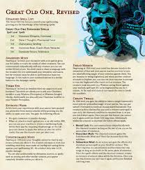 Great Old One Revised A Revamped Goolock For Your Lovecraftian Needs Dndhomebrew