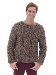 We've just started to gauge swatch for harbor springs video kal, so the first decision is what size to knit. Raglan Cabled Pullover In Lion Brand Wool Ease Thick Quick L40174 Hand Knitted Sweaters Lion Brand Wool Ease Knit Men