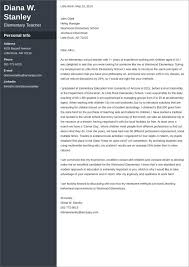Check spelling or type a new query. Elementary Teacher Cover Letter Examples Templates