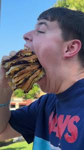 Bro Just Typing to Eat His Burger