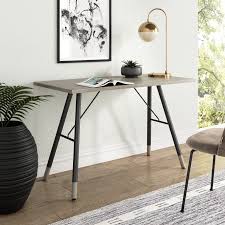 Small spaces offer challenges when creating a home office space. Andi Computer Table Office Desk Or Small Study Table Light Wood Top With Metal A Frame Oak Black Nathan James