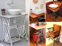 Table Chair And Bath Vanity Ideas Using Treadle Sewing Machine Base I Wouldn T Want To Ruin A Goo Old Sewing Machines Sewing Machine Tables Closet Makeover