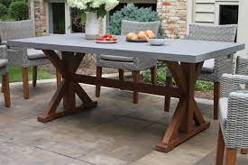 See more ideas about outdoor dining, outdoor dining table, dining table. Eucalyptus Dining Table With Composite Concrete Top