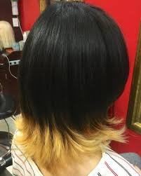 Two Tone Black And Blonde Bob Hairstyles 40 Two Tone Hair Styles Blonde Tips Long Hair Styles Hair Styles