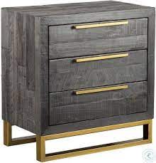 Vogue Black 3 Drawer Nightstand Bedroom Night Stands Designer Nightstand 3 Drawer Nightstand